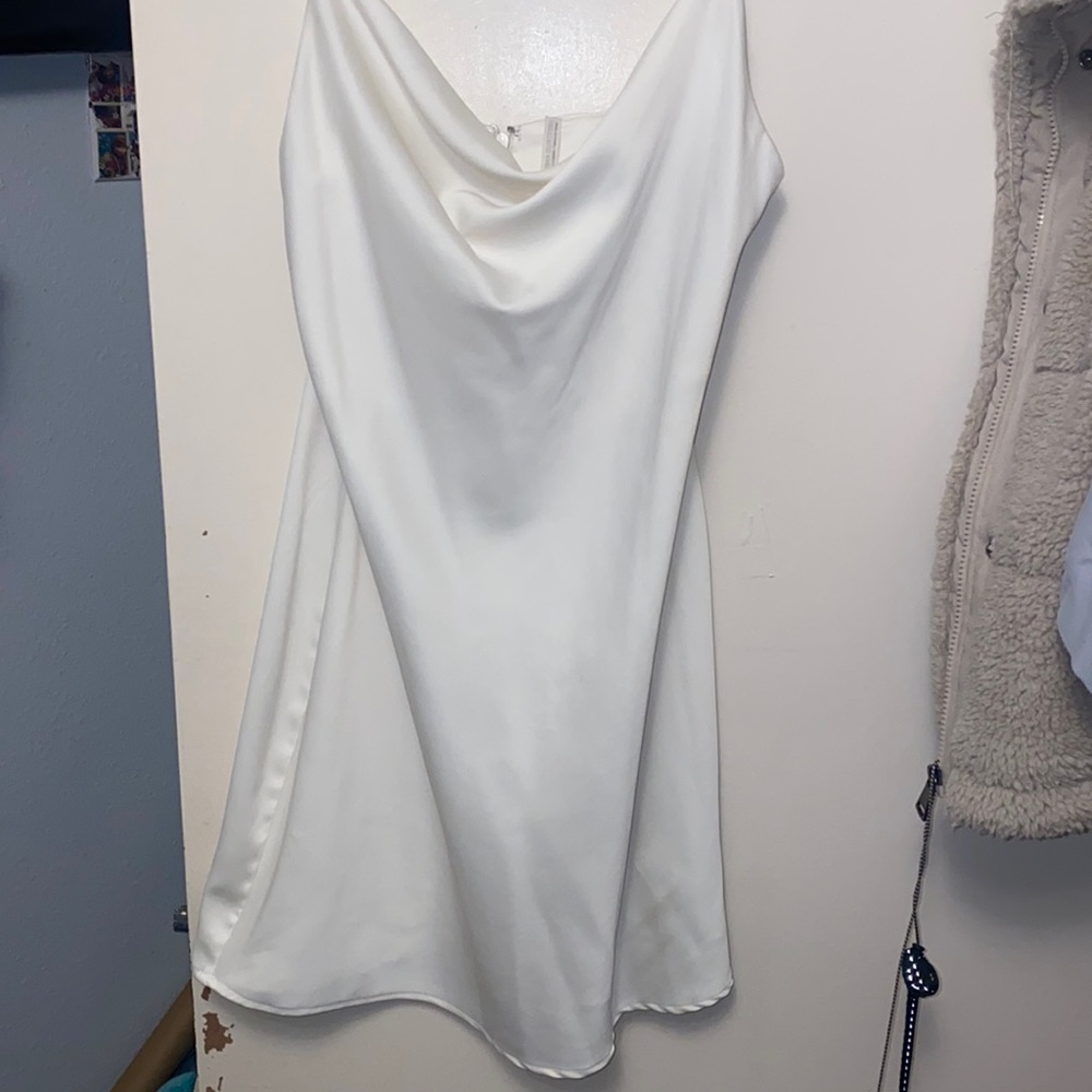 White Satin Urban Outfitters Dress